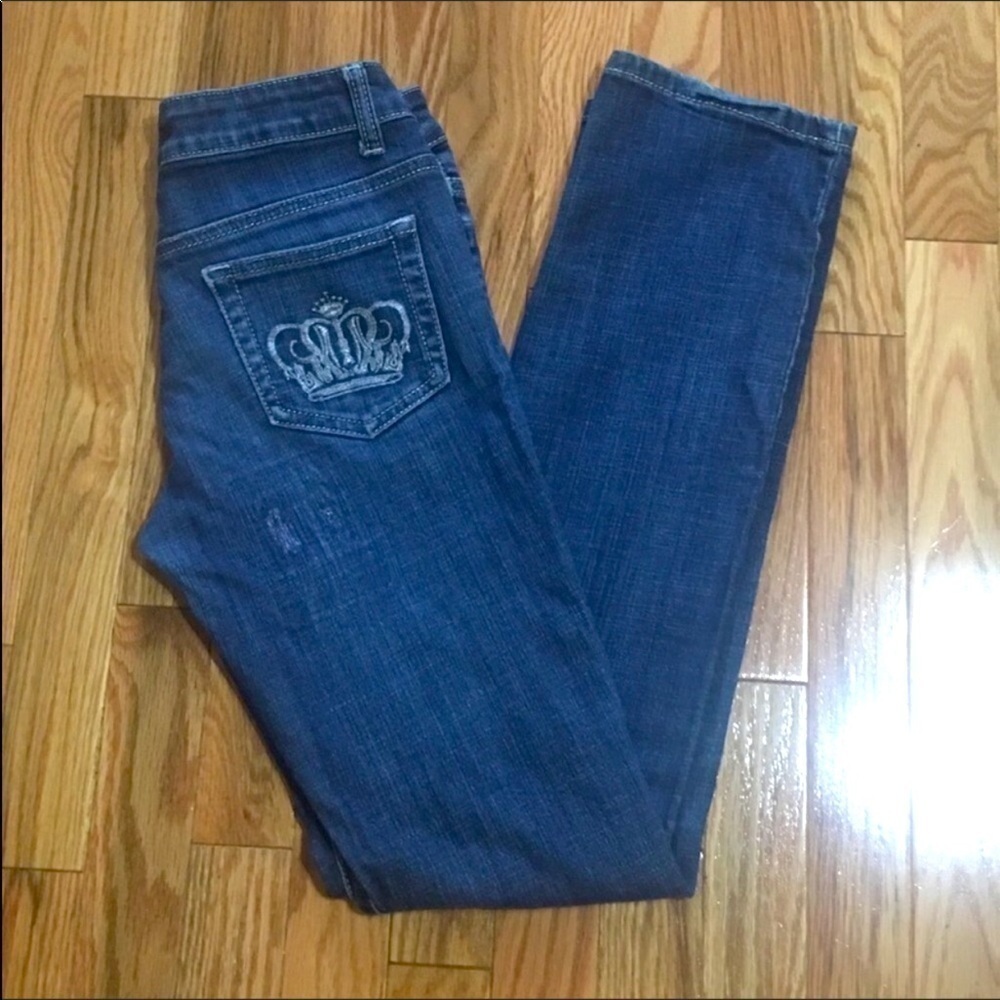Rock & Republic straight leg jeans with crown